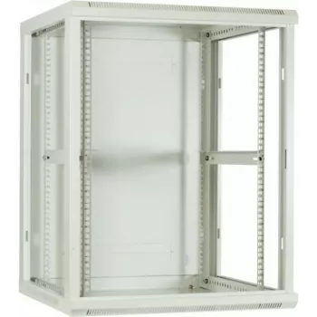 DSIT 18U Wandmontage-Serverschrank mit Glastür, 600x600x900 mm, Weiß