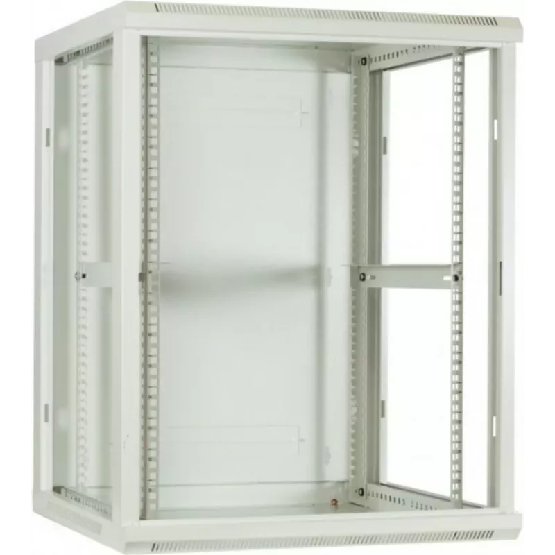 DSIT 18U Wandmontage-Serverschrank mit Glastür, 600x600x900 mm, Weiß