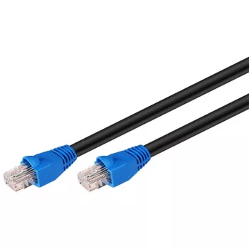 DSIT DANICOM CAT6 Outdoor UTP Patchkabel – 10 m, Schwarz, 100% Kupfer, RJ45, UV-beständig, 10 Gbit/s