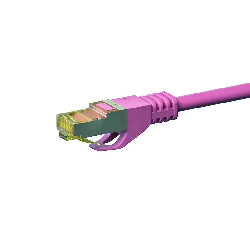 DSIT Cat.7 S/FTP Netzwerk-Patchkabel RJ45, PiMF, Pink, 1,5 m