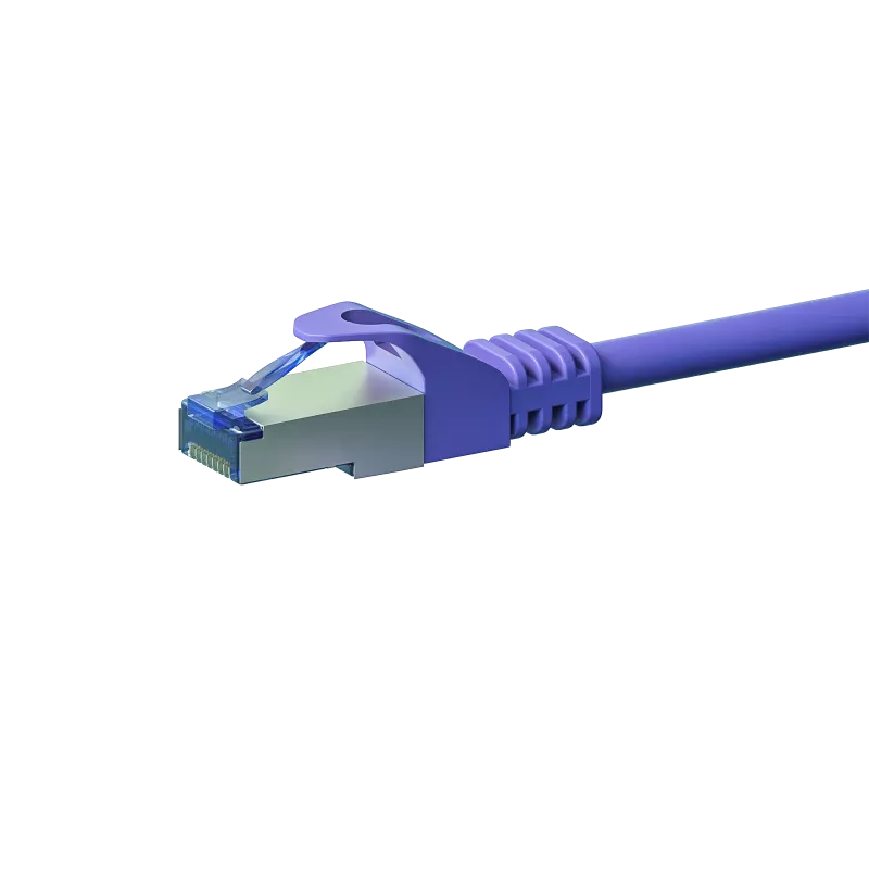 DSIT CAT 6a S/FTP LSOH Patchkabel, 0,5 m, Violett, RJ45, 10Gbps, 500MHz, halogenfrei