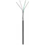 DSIT CAT6 S/FTP 50m Außen-Netzwerkkabel auf Rolle, Schwarz CCA (DC-OUT-SFTP6CCA-50)
