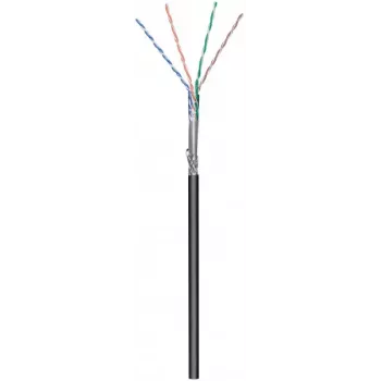 DSIT CAT6 Außenkabel Netzwerkkabel S/FTP AWG 26/7 flexibel 305m schwarz CCA