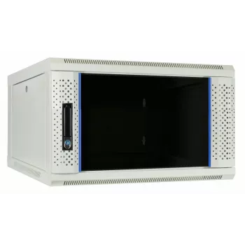 DSIT DS6604W 4U Wandmontage-Serverschrank mit Glastür, 600 x 600 x 280 mm, Weiß