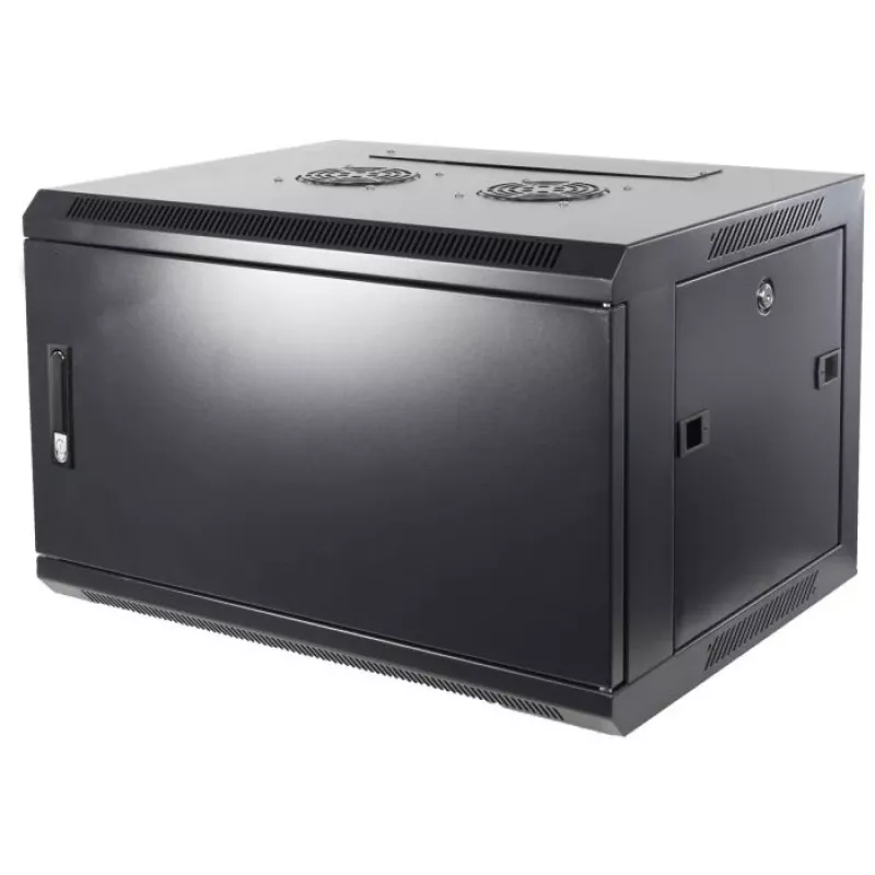 DSIT DS6604M 4U Wandmontage-Serverschrank mit Metalltür, 600 x 600 x 280 mm, Schwarz