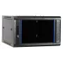 DSIT DS6604-F 6U Wandmontage-Servergehäuse mit Glastür, 600x450x320 mm, Schwarz