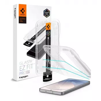 Spigen Glas.tR EZ Fit Pro AC 2er-Pack Panzerglas-Displayschutz für Samsung Galaxy S26 FE - klar, 9H-Härte, Auto-Alignment-Rahmen