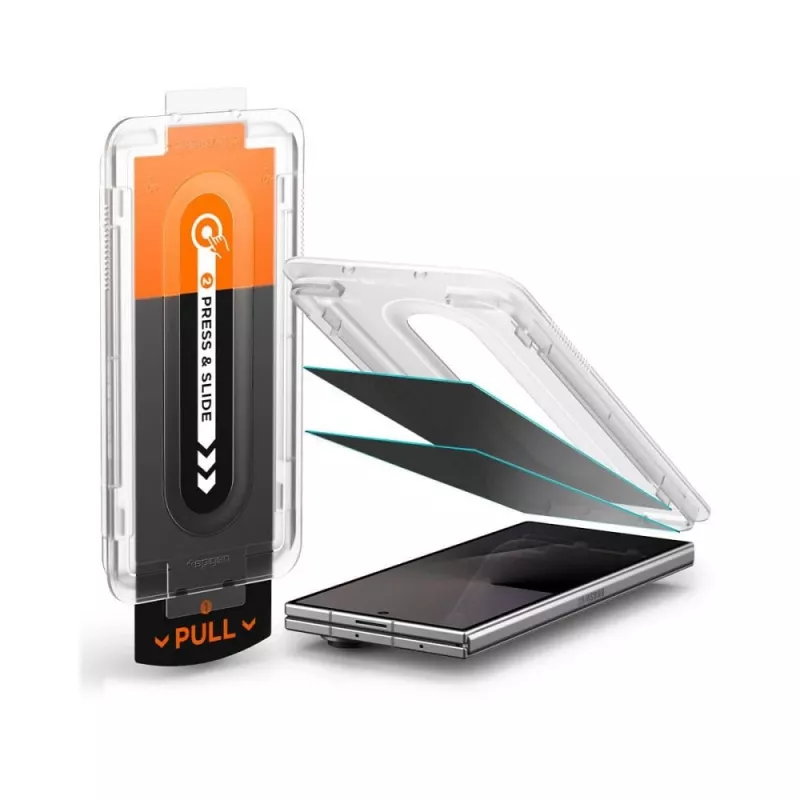 Spigen Glas.tR EZ Fit Pro 2er-Pack Panzerglas-Displayschutz mit Ultra-Privatsphärenfilter für Samsung Galaxy Z Fold 7 / 8 Hauptbildschirm