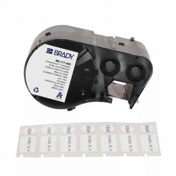 BRADY BMP51/BMP53/M511 FreezerBondz Etiketten - 25,40 mm x 12,70 mm, Weiß, Matt, Permanent Acryl, 2500 Etiketten/Rolle (B-490)
