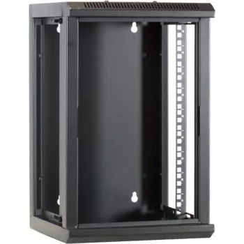 DSIT 9U 10-Zoll Wandmontage-Serverrack mit Glastür, 312x310x486 mm, Schwarz