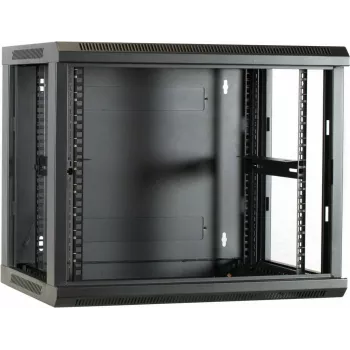 DSIT DS6409 9U Wandmontage-Serverschrank mit Glastür, 600x450x500 mm, Schwarz