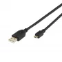 Vivanco VVITUSBAMICB10MK USB 2.0 Typ-A auf Micro-B Kabel, 1 m, Schwarz