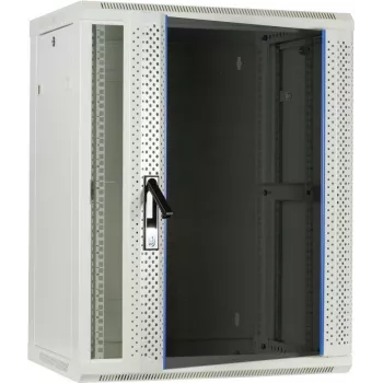 DSIT 15U Wandmontage-Serverschrank mit Glastür, Weiß, 600x450x770 mm (DS6415W)