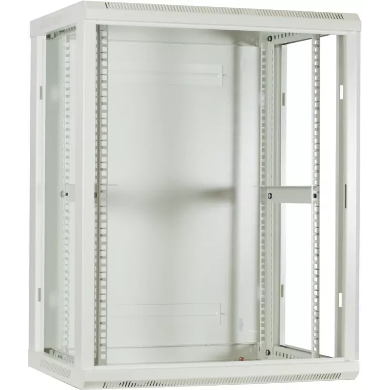 DSIT 15U Wandmontage-Serverschrank mit Glastür, Weiß, 600x450x770 mm (DS6415W)
