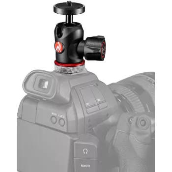 Manfrotto MH492LCD-BH Kugelkopf für Kamera-Blitzschuh, Schwarz