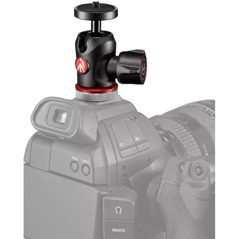 Manfrotto MH492LCD-BH Kugelkopf für Kamera-Blitzschuh, Schwarz
