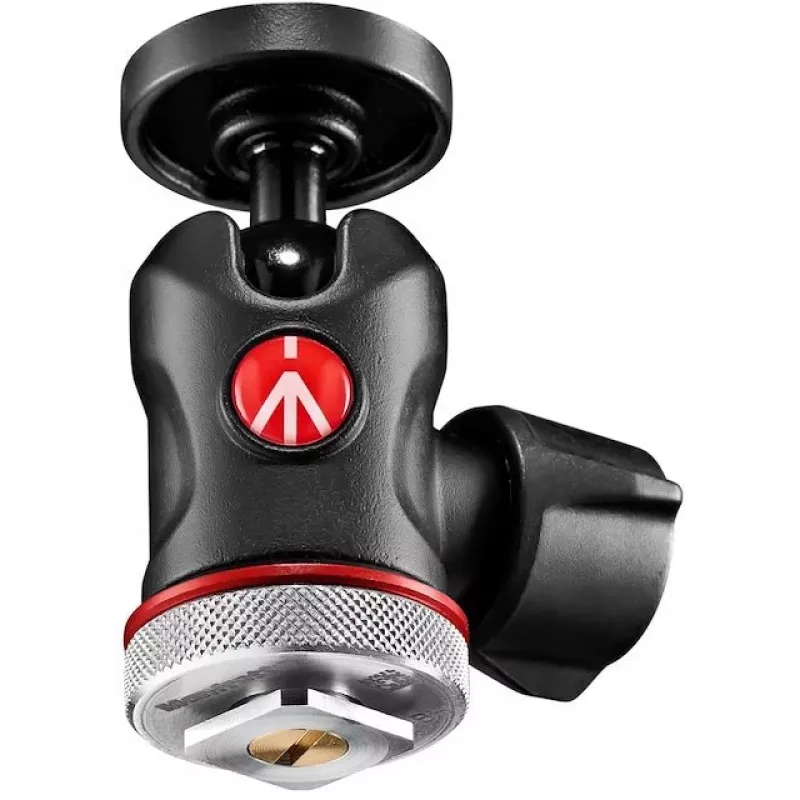 Manfrotto MH492LCD-BH Kugelkopf für Kamera-Blitzschuh, Schwarz