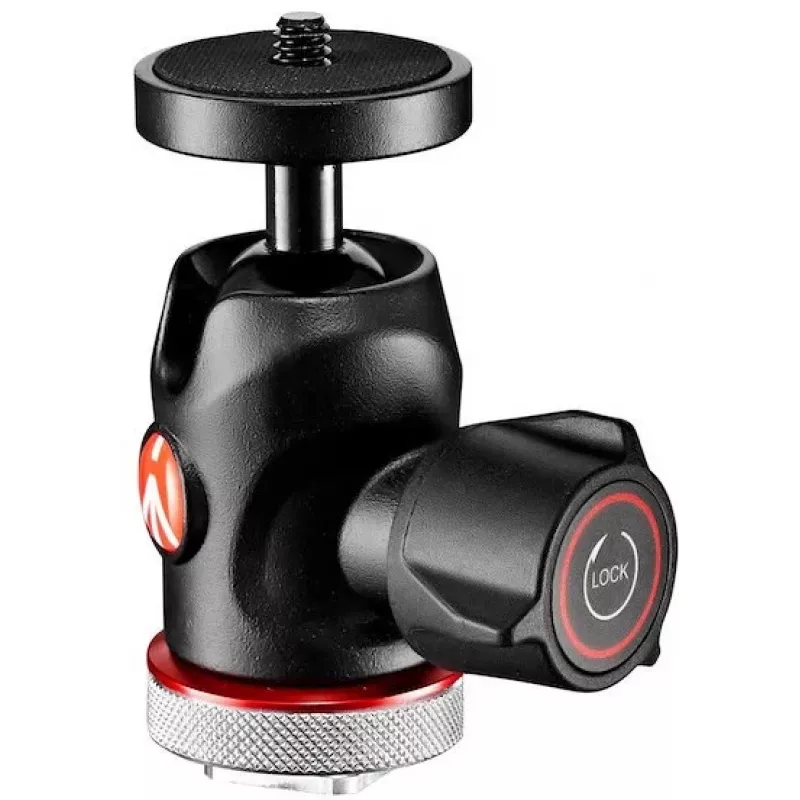 Manfrotto MH492LCD-BH Kugelkopf für Kamera-Blitzschuh, Schwarz