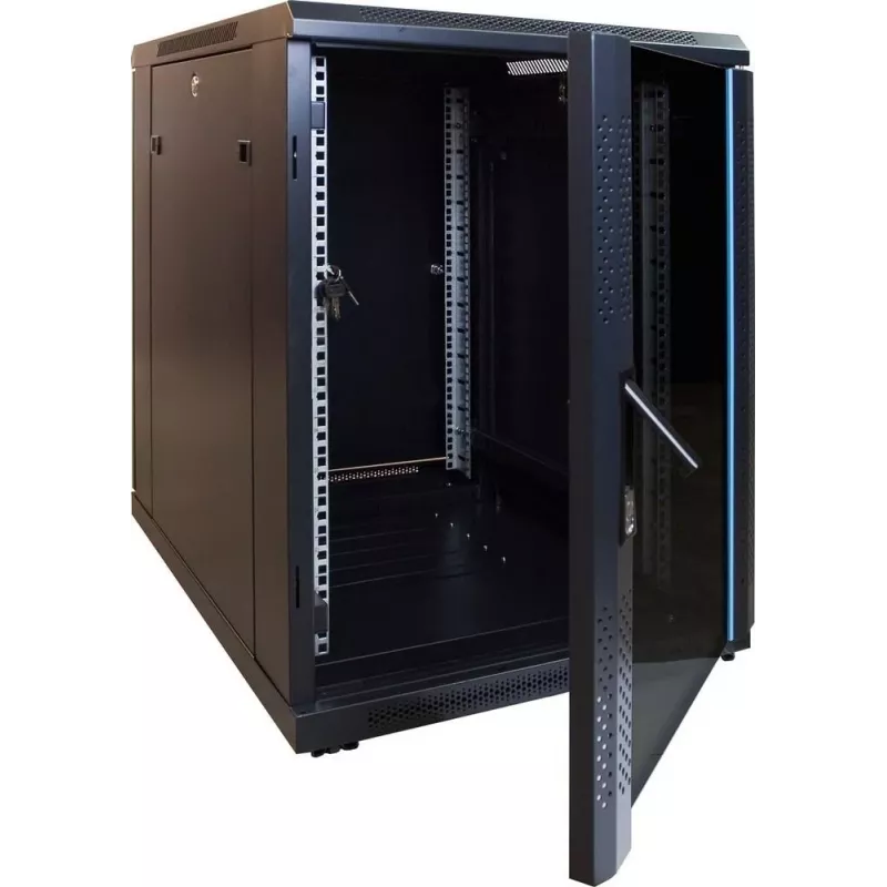 DSIT DS6815 15U 600x800mm Wandmontage-Serverschrank mit Glastür, Hellgrau