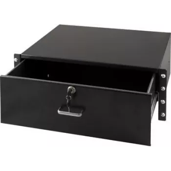 DS-IT abschließbare Dokumentenschublade 4U Rack-Montage Stahl Schwarz (DS-DR04)