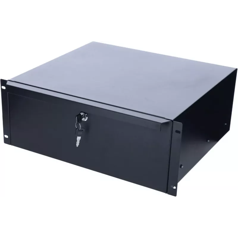 DS-IT abschließbare Dokumentenschublade 4U Rack-Montage Stahl Schwarz (DS-DR04)