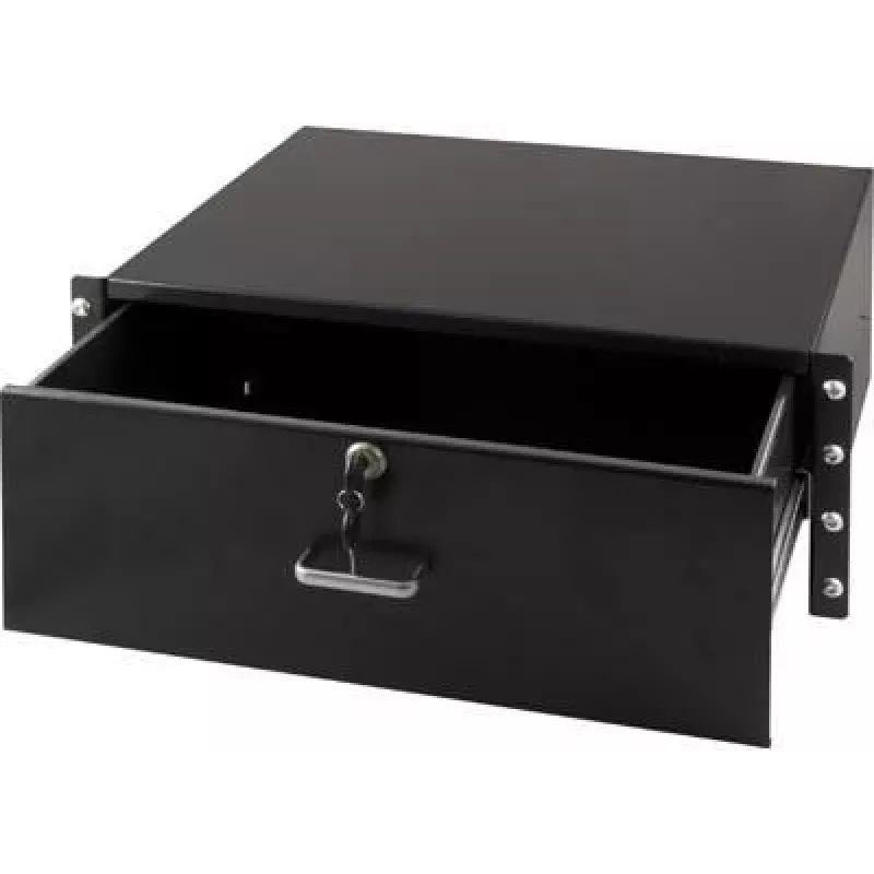 DS-IT abschließbare Dokumentenschublade 4U Rack-Montage Stahl Schwarz (DS-DR04)