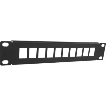 DSIT DS10-Patch-10UTP 10-Port Unloaded UTP Keystone Patch Panel, 1U 19-Zoll Rack-Montage, Schwarz