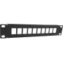 DSIT DS10-Patch-10UTP 10-Port Unloaded UTP Keystone Patch Panel, 1U 19-Zoll Rack-Montage, Schwarz