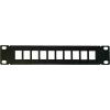 DSIT DS10-Patch-10UTP 10-Port Unloaded UTP Keystone Patch Panel, 1U 19-Zoll Rack-Montage, Schwarz