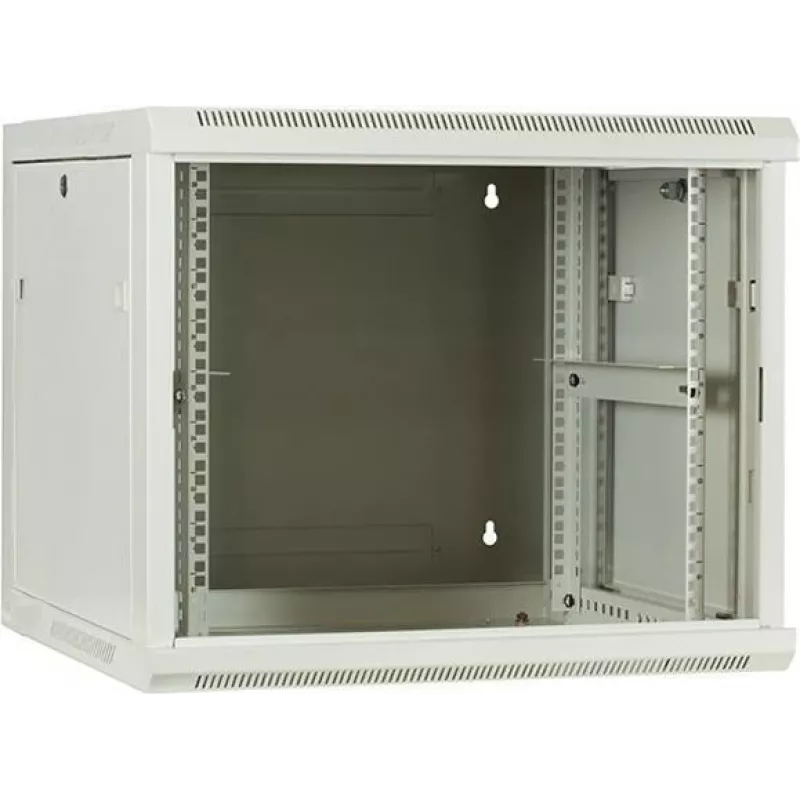 DSIT DS6609W 9U Wandmontage-Serverschrank mit Glastür, 600x600x500 mm, Schwarz
