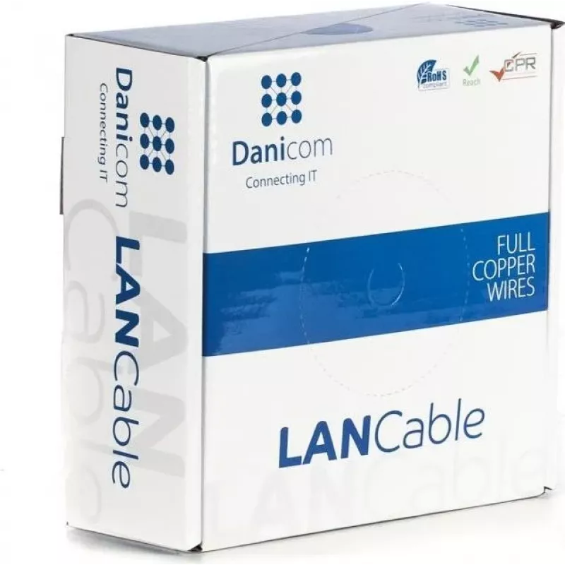 DSIT DANICOM CAT5E UTP 50m PVC Fca Netzwerkkabel DC-UTP5E-50-FCA