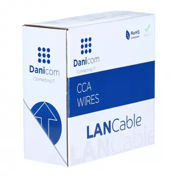 DSIT CAT5e U/UTP Flexibles Netzwerkkabel 100 m Grau CCA 26/7 AWG
