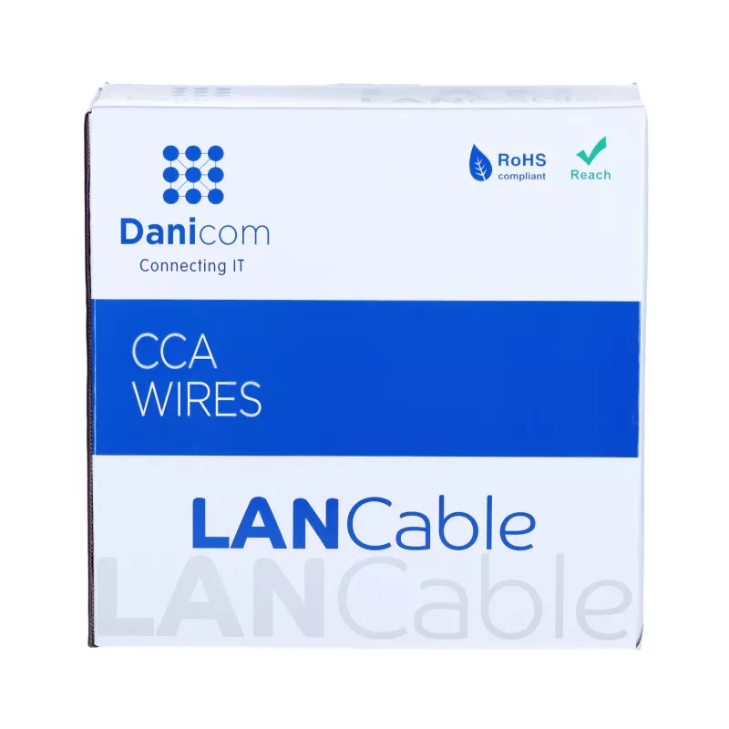 DSIT CAT5e F/UTP Netzwerkkabel mit massivem Leiter 100m Grau
