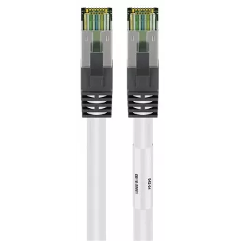 DSIT RJ45 Netzwerkkabel S/FTP PiMF CAT 8 Weiß 0,25m