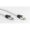 DSIT RJ45 Netzwerkkabel S/FTP PiMF CAT 8 Weiß 0,25m