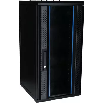 DSIT DS10-3415 15U 10-Zoll Wandmontage-Serverschrank mit Glastür, 370x450x752 mm, Schwarz