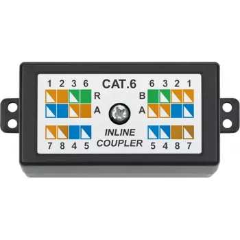DSIT DANICOM CAT6 Internet-Anschlussdose (DS-CAT6-JB) – 10G PoE++ LSA-Kupplung, Weiß