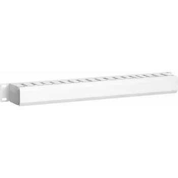 DSIT 19 inch 1U horizontales Kabelmanagement-Panel mit Abdeckung, Weiß (DS-1902-W)