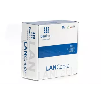 DSIT DANICOM CAT6A UTP 50m Außenkabel mit massivem Leiter, PE-Mantel (Fca) - Schwarz