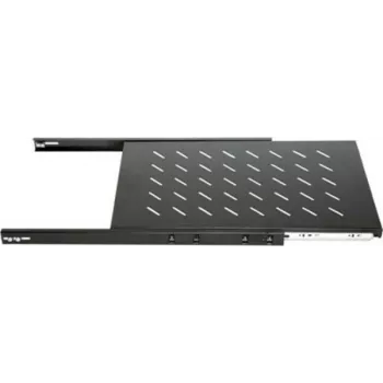 DSIT DS-UH45 Ausziehbares Regal für 450 mm tiefe Wandmontageschränke, 1U, 25 kg Belastung, Schwarz