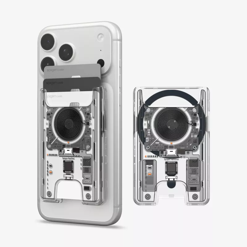 SPIGEN Ultra Hybrid Wallet MagSafe Magnetischer Kartenhalter NEO One - Schwarz