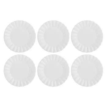 LA PORCELLANA BIANCA Set mit 6 Ducale Salattellern - Weiß, 20 cm
