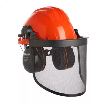 CLICS Schutzhelm mit Mesh-Visier und Gehörschützern Climax 43