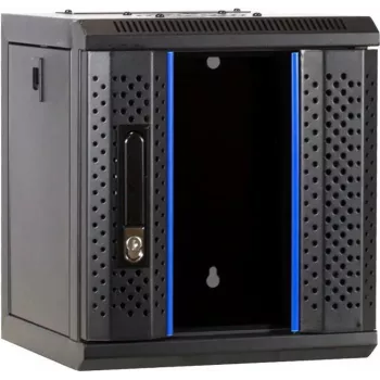 DSIT 6U 10 inch Wandmontage-Servergehäuse mit Glastür, 312x310x352 mm, Schwarz (DS10-3306)