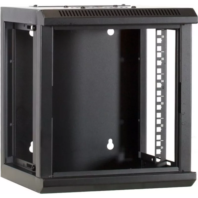DSIT 6U 10 inch Wandmontage-Servergehäuse mit Glastür, 312x310x352 mm, Schwarz (DS10-3306)