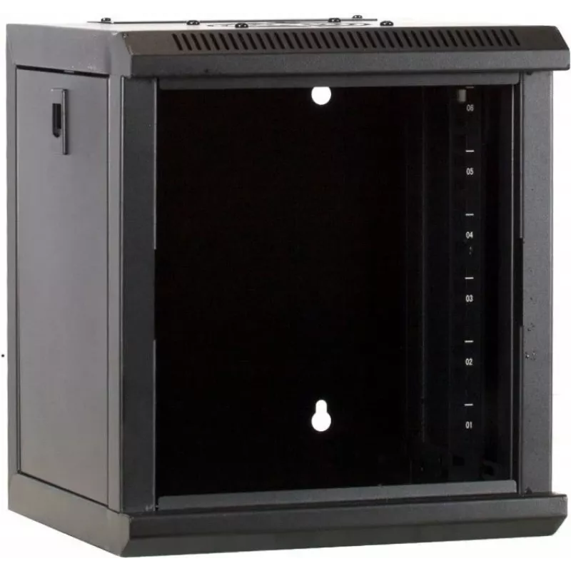 DSIT 6U 10 inch Wandmontage-Servergehäuse mit Glastür, 312x310x352 mm, Schwarz (DS10-3306)