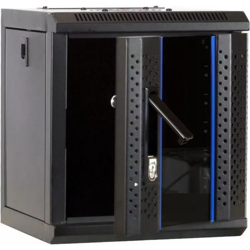 DSIT 6U 10 inch Wandmontage-Servergehäuse mit Glastür, 312x310x352 mm, Schwarz (DS10-3306)