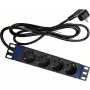 DSIT DS10-4PDU 10-Zoll-Rackmount-Stromverteilungseinheit, 4 Schuko-Steckdosen, 16A, Schwarz