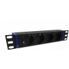 DSIT DS10-4PDU 10-Zoll-Rackmount-Stromverteilungseinheit, 4 Schuko-Steckdosen, 16A, Schwarz