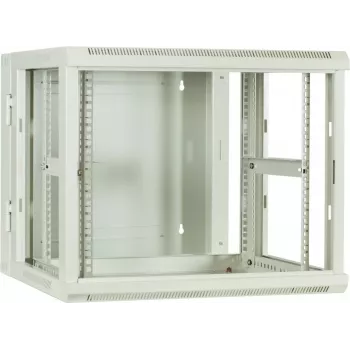 DSIT 9U reversibler Wandmontage-Serverschrank mit Glastür, Weiß, 600x600x501 mm (DS6609W-DOUBLE)